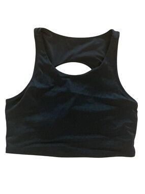 Kiava Energy sport bra swim top Medium ladder back black high neck